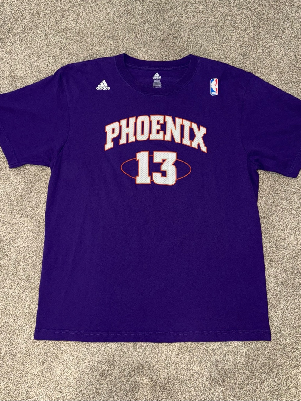 Adidas Steve Nash Purple Logo Cotton Tee